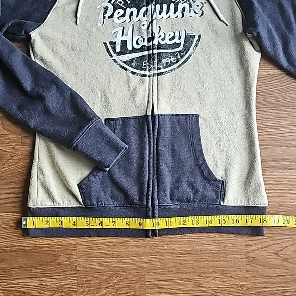 NHL Pittsburgh Penguins Hockey Full Zip Hooded Sweatshirt Jacket Women's Medium - Picture 10 of 14